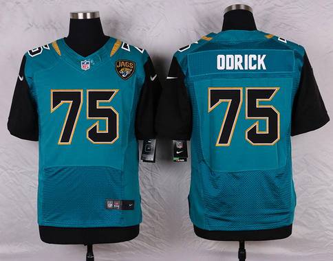 Men's Jacksonville Jaguars #75 Jared Odrick Teal Green Alternate NFL Nike Elite Jersey