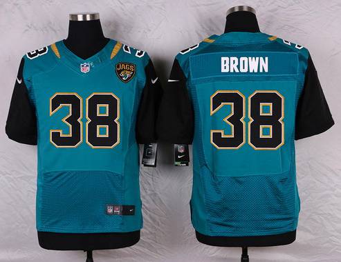 Men's Jacksonville Jaguars #38 Sergio Brown Teal Green Alternate NFL Nike Elite Jersey