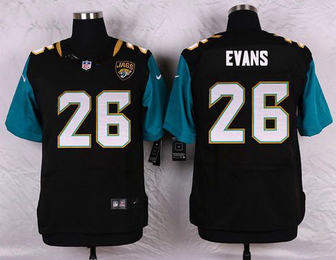 Men's Jacksonville Jaguars #26 Josh Evans Black Team Color NFL Nike Elite Jersey