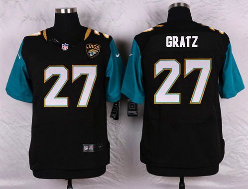 Men's Jacksonville Jaguars #27 Dwayne Gratz Black Team Color NFL Nike Elite Jersey