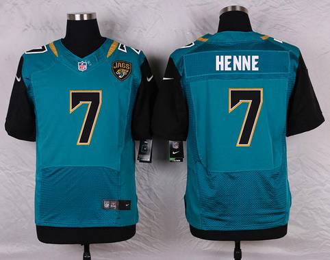 Men's Jacksonville Jaguars #7 Chad Henne Teal Green Alternate NFL Nike Elite Jersey