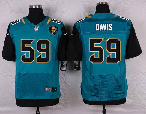 Men's Jacksonville Jaguars #59 Ryan Davis Teal Green Alternate NFL Nike Elite Jersey