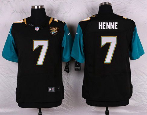 Men's Jacksonville Jaguars #7 Chad Henne Black Team Color NFL Nike Elite Jersey