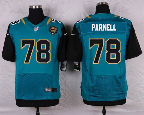 Men's Jacksonville Jaguars #78 Jermey Parnell Teal Green Alternate NFL Nike Elite Jersey