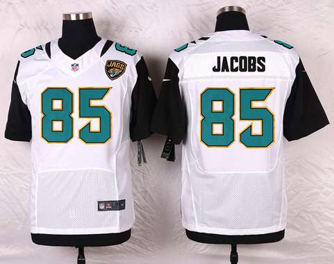 Men's Jacksonville Jaguars #85 Nic Jacobs White Road NFL Nike Elite Jersey