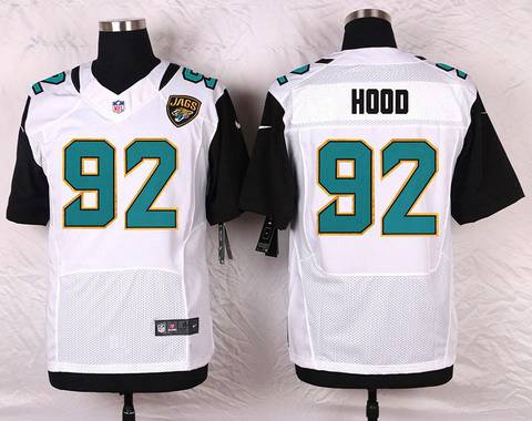 Men's Jacksonville Jaguars #92 Ziggy Hood White Road NFL Nike Elite Jersey