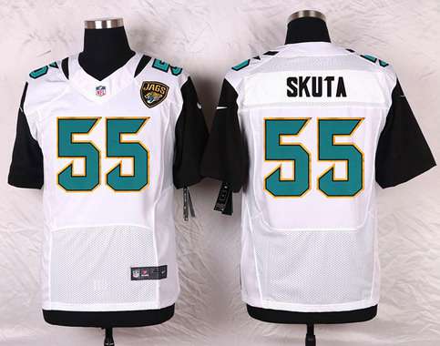 Men's Jacksonville Jaguars #55 Dan Skuta White Road NFL Nike Elite Jersey