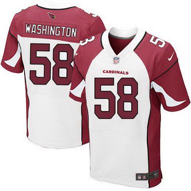 Men's Arizona Cardinals #58 Daryl Washington White Road NFL Nike Elite Jersey