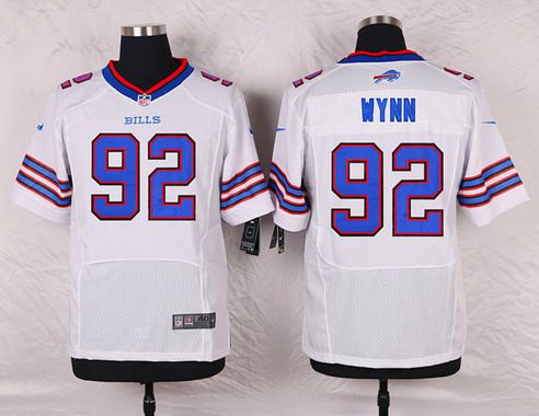 Men's Buffalo Bills #92 Jarius Wynn White Road NFL Nike Elite Jersey