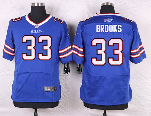 Men's Buffalo Bills #33 Ron Brooks Royal Blue Team Color NFL Nike Elite Jersey