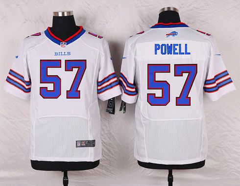 Men's Buffalo Bills #57 Ty Powell White Road NFL Nike Elite Jersey