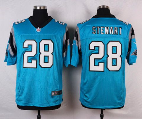 Men's Carolina Panthers #28 Jonathan Stewart Light Blue Alternate NFL Nike Elite Jersey