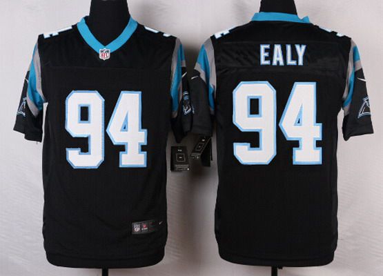 Men's Carolina Panthers #94 Kony Ealy Black Team Color NFL Nike Elite Jersey