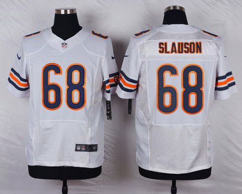 Men's Chicago Bears #68 Matt Slauson White Road NFL Nike Elite Jersey