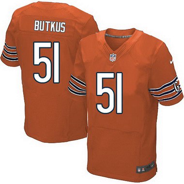 Men's Chicago Bears #51 Dick Butkus Orange Retired Player NFL Nike Elite Jersey