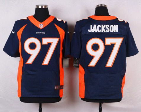 Men's Denver Broncos #97 Malik Jackson Navy Blue Alternate NFL Nike Elite Jersey