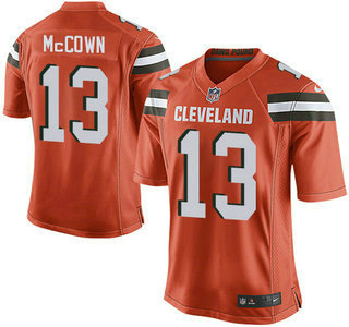 Men's Cleveland Browns Brown #13 Josh McCown Orange Alternate 2015 NFL Nike Elite Jersey