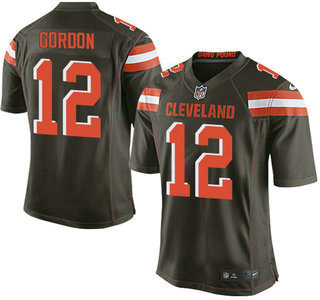 Men's Cleveland Browns Brown #12 Josh Gordon Brown Team Color 2015 NFL Nike Elite Jersey