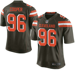 Men's Cleveland Browns Brown #96 Xavier Cooper Brown Team Color 2015 NFL Nike Elite Jersey