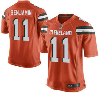 Men's Cleveland Browns Brown #11 Travis Benjamin Orange Alternate 2015 NFL Nike Elite Jersey