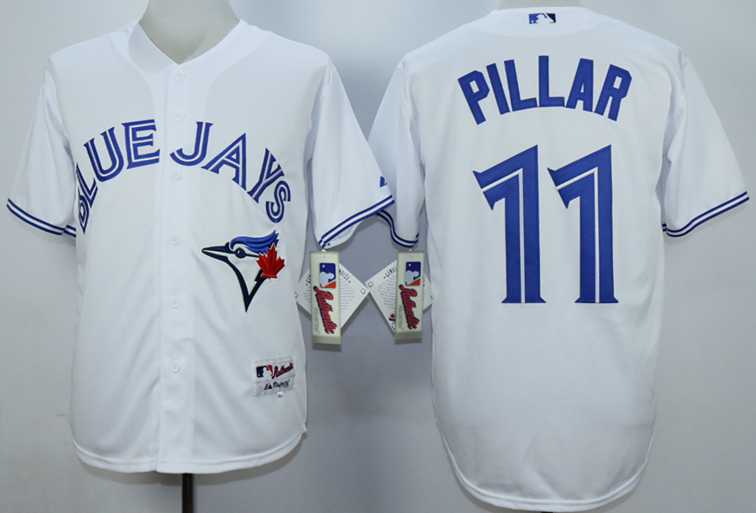 Men's Toronto Blue Jays #11 Kevin Pillar White Cool Base Jersey