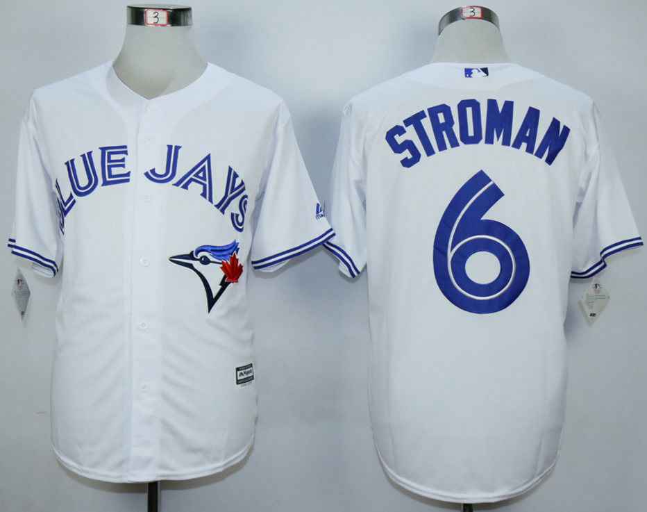 Men's Toronto Blue Jays #6 Marcus Stroman White New Cool Base Jersey