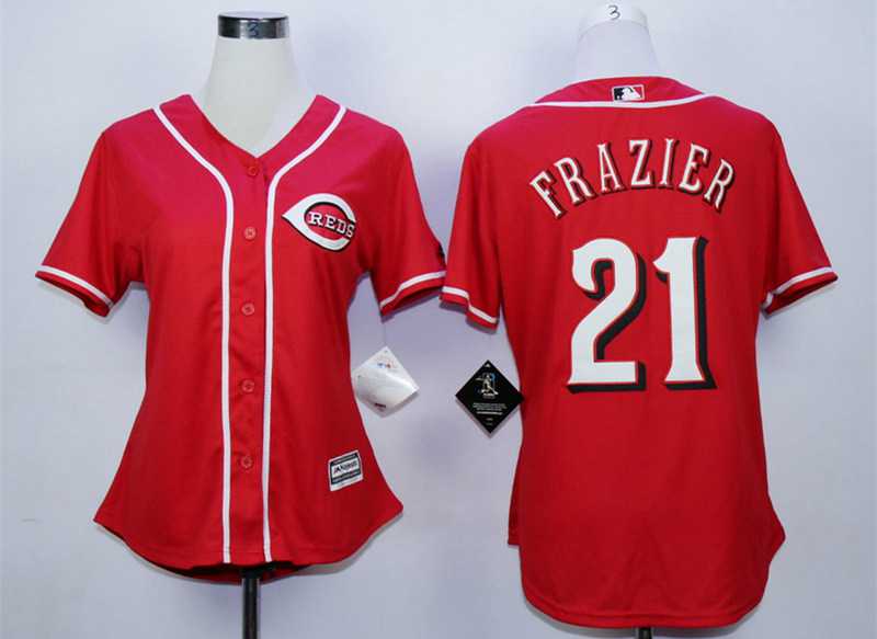 Cincinnati Reds #21 Todd Frazier Red Women New Cool Base Jersey