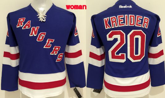 New York Rangers #20 Chris Kreider Light Blue Womens Jersey