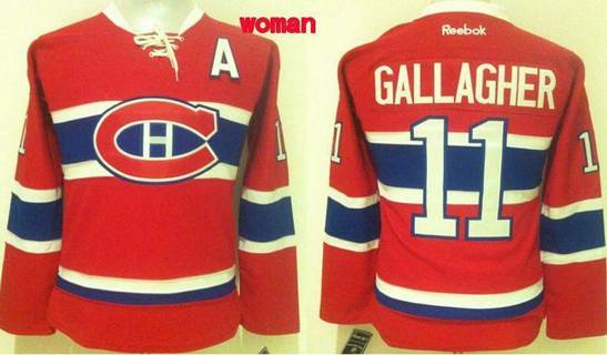 Women's Montreal Canadiens #11 Brendan Gallagher Reebok Red 2015-16 Home Premier Jersey