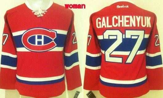 Women's Montreal Canadiens #27 Alex Galchenyuk Reebok Red 2015-16 Home Premier Jersey