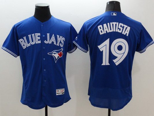 Men's Toronto Blue Jays #19 Jose Bautista Blue Flexbase 2016 MLB Player Jersey