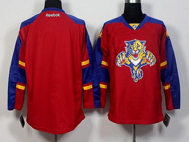 Men's Florida Panthers Blank Reebok Red Home Hockey Jersey