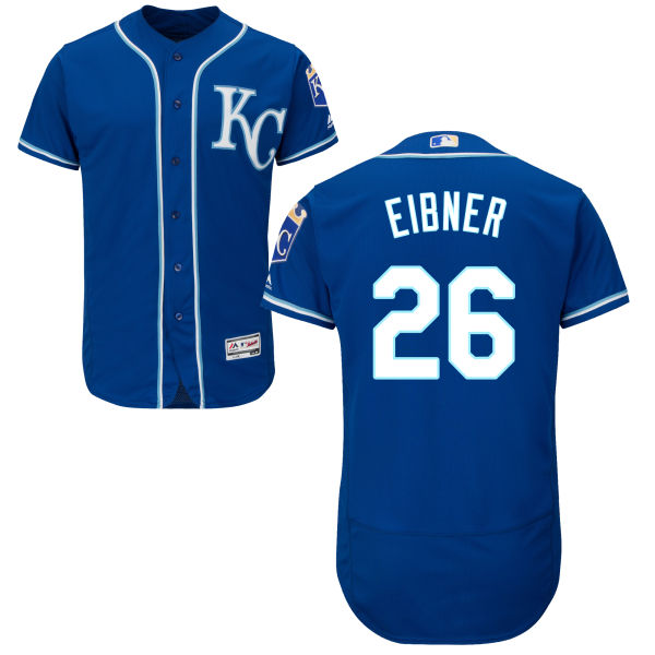 Men's Kansas City Royals #26 Brett Eibner Majestic Royal Blue 2016 Flexbase Authentic Collection Jersey