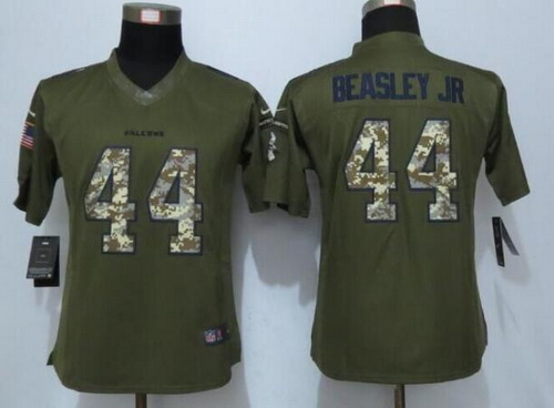 Women's Atlanta Falcons #44 Vic Beasley Jr Green Salute to Service NFL Nike Limited Jersey