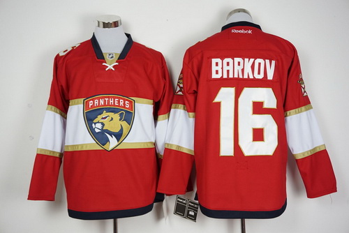 Men's Florida Panthers #16 Aleksander Barkov Red 2016-17 Home Reebok Hockey Jersey