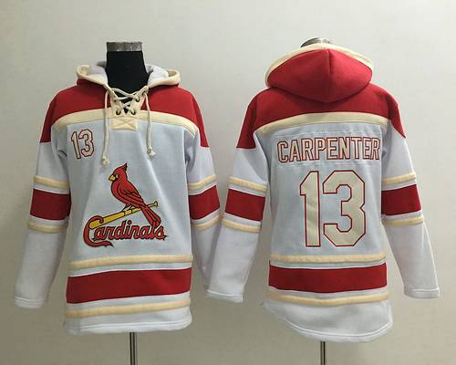 Men's St. Louis Cardinals #13 Matt Carpenter White Baseball MLB Hoodie