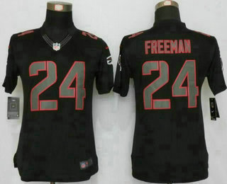 Women's Atlanta Falcons #24 Devonta Freeman Black Impact NFL Nike Limited Jersey