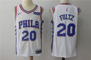 Men's Philadelphia 76ers #20 Markelle Fultz White 2017-2018 Nike Swingman Stubhub Stitched NBA Jersey