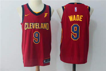 Men's Cleveland Cavaliers #9 Dwyane Wade Burgundy Red 2017-2018 Nike Swingman Goodyear Stitched NBA Jersey