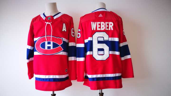 Montreal Canadiens #6 Shea Weber Red 2017-2018 Hockey Stitched NHL Jersey