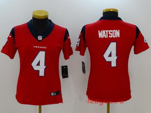 Women's Houston Texans #4 Deshaun Watson Red 2017 Vapor Untouchable Stitched NFL Nike Limited Jersey