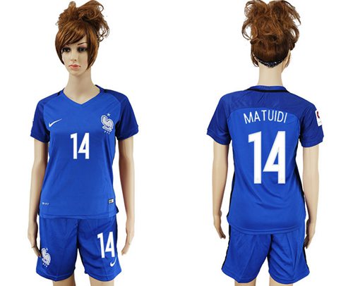 Women's France #14 Matuidi Home Soccer Country Jersey