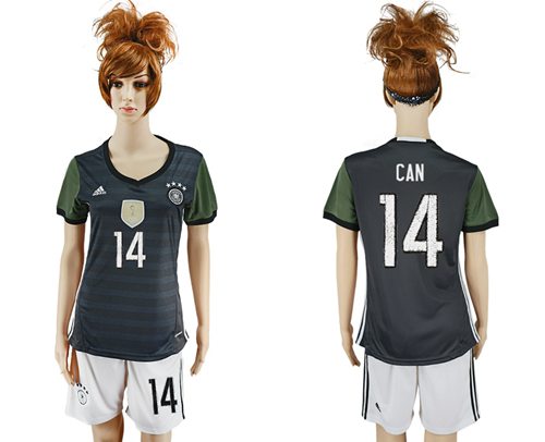 Women's Germany #14 Can Away Soccer Country Jersey