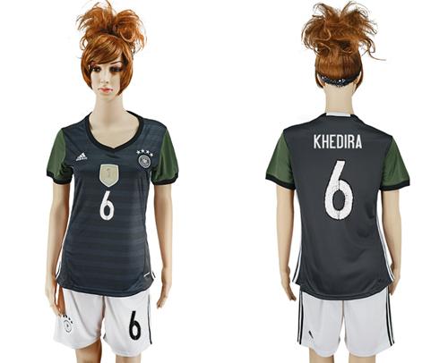 Women's Germany #6 Khedira Away Soccer Country Jersey