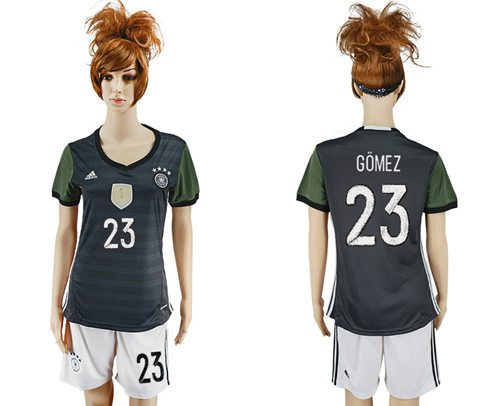 Women's Germany #23 Gomez Away Soccer Country Jersey