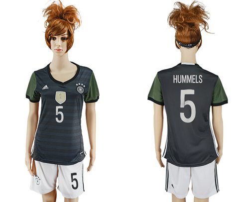 Women's Germany #5 Hummels Away Soccer Country Jersey