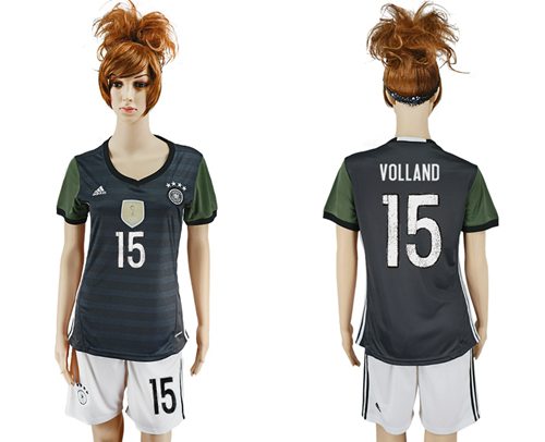 Women's Germany #15 Volland Away Soccer Country Jersey