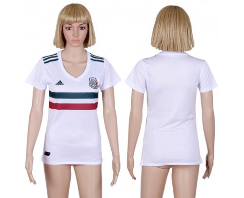 Women's Mexico Blank Away Soccer Country Jersey