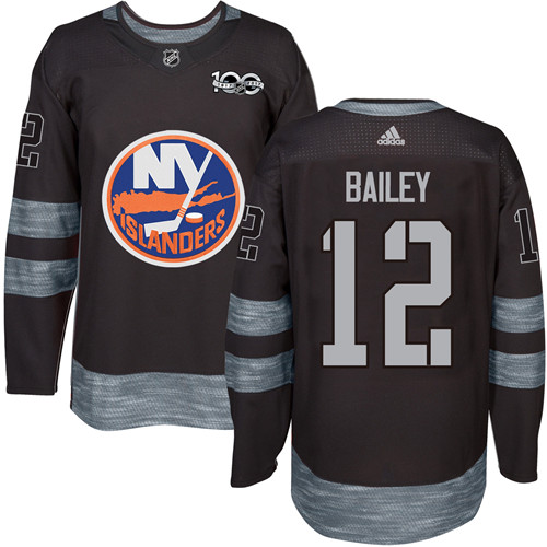 Adidas Islanders #12 Josh Bailey Black 1917-2017 100th Anniversary Stitched NHL Jersey