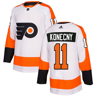 Adidas Philadelphia Flyers #11 Travis Konecny White Authentic Stitched NHL Jersey